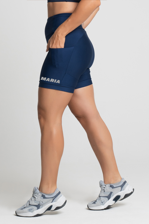 Bermuda de Compressão Feminina Azul Marinho Personalizada
