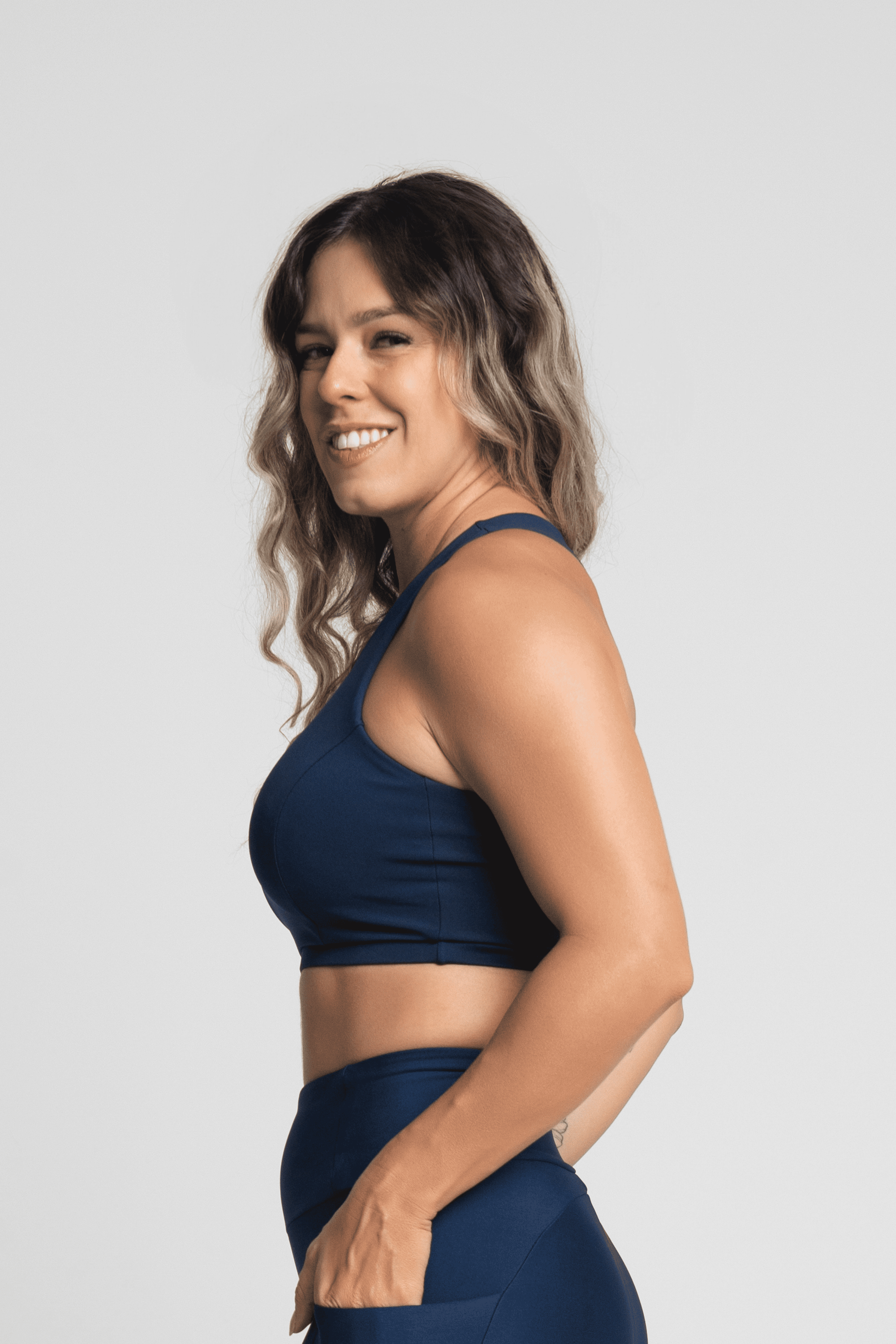 Top Flow Azul Marinho Personalizado