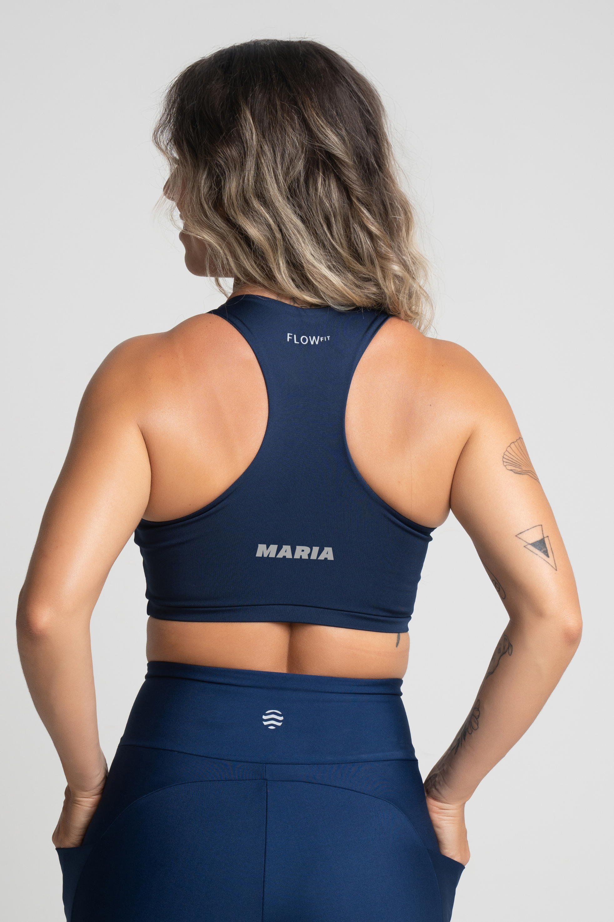 Top Flow Azul Marinho Personalizado