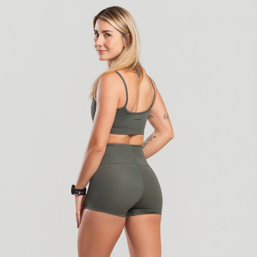 Conjunto Poliamida Verde Militar feminino