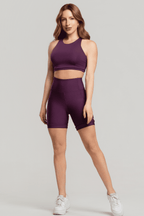 Conjunto de Compressão Feminino Berinjela