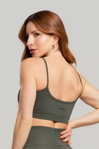 Top Feminino Fitness Conforto Suplex Poliamida Verde