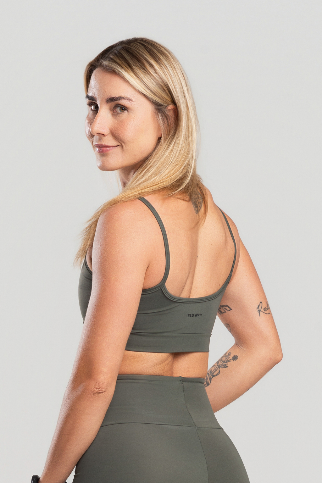 Top Feminino Fitness Conforto Suplex Poliamida Verde