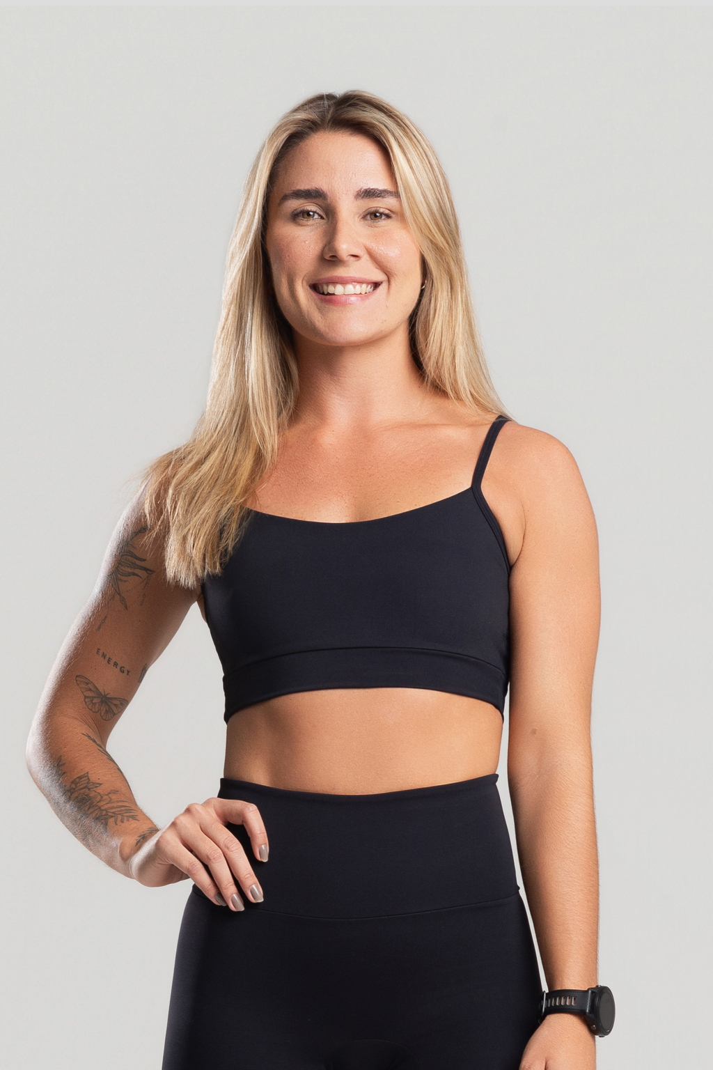 Top Feminino Fitness Conforto Suplex Poliamida Preto