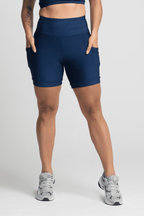Bermuda de Compressão Feminina Azul Marinho