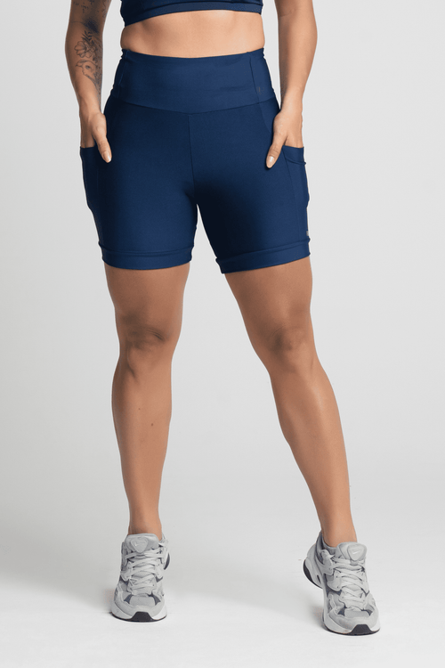 Bermuda de Compressão Feminina Azul Marinho