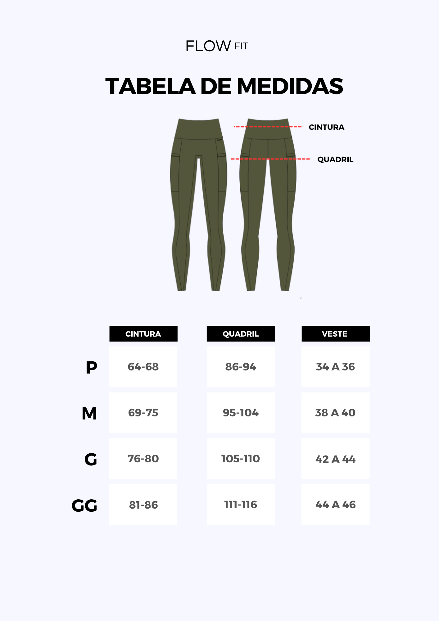Calça Legging Feminina Flowfit Suplex – Conforto e Alta Performance