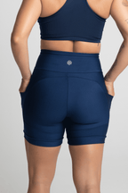 Bermuda de Compressão Feminina Azul Marinho