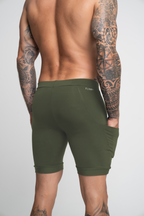 Bermuda de Compressão Masculina Verde Militar