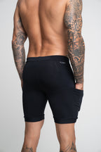 Bermuda de Compressão Masculina Preta Personalizada