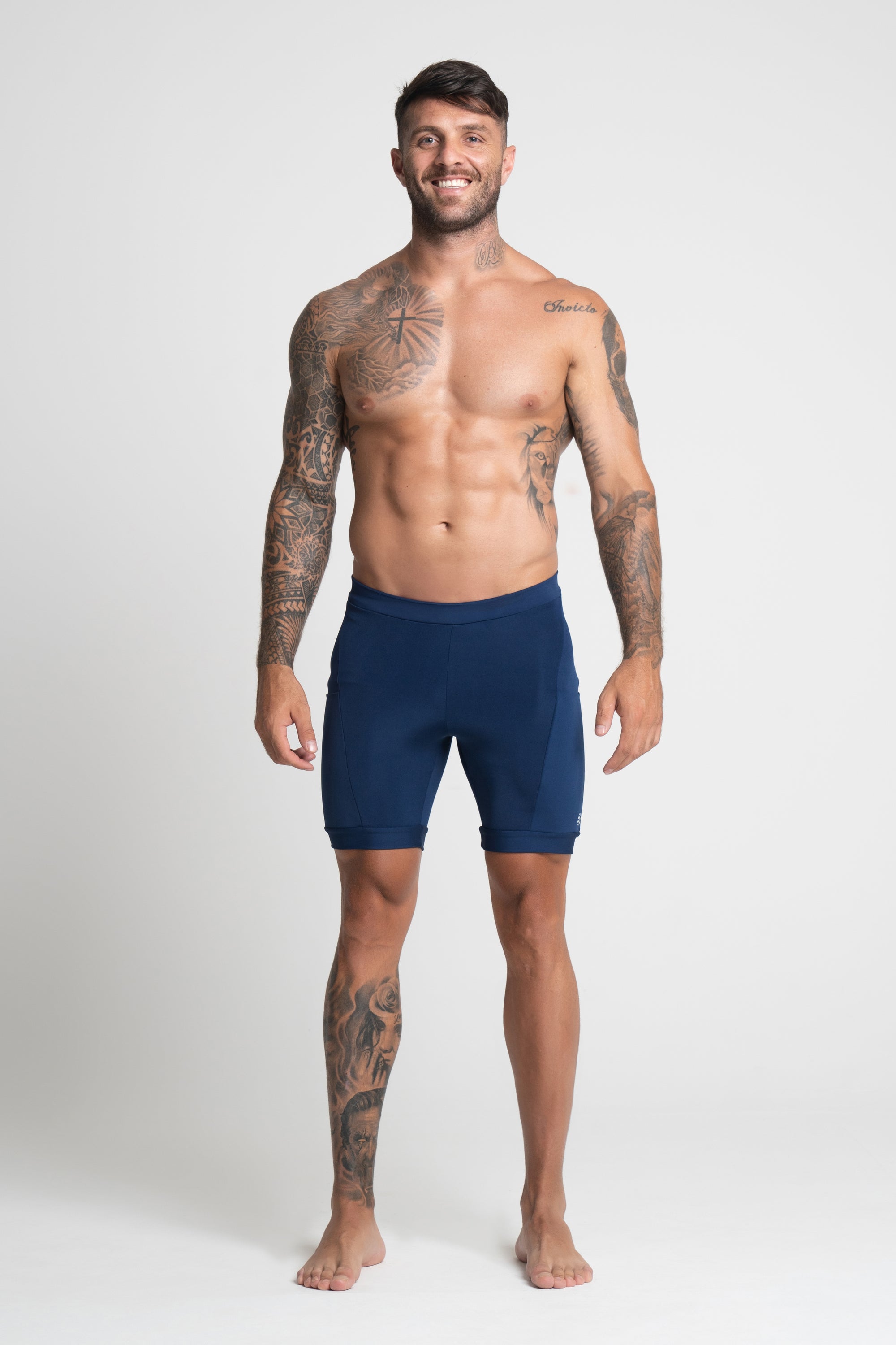 Bermuda de Compressão Masculina Azul Marinho