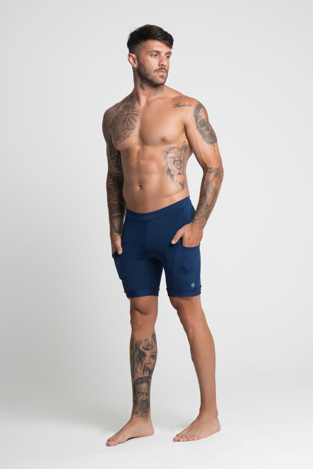 Bermuda de Compressão Masculina Azul Marinho Personalizada