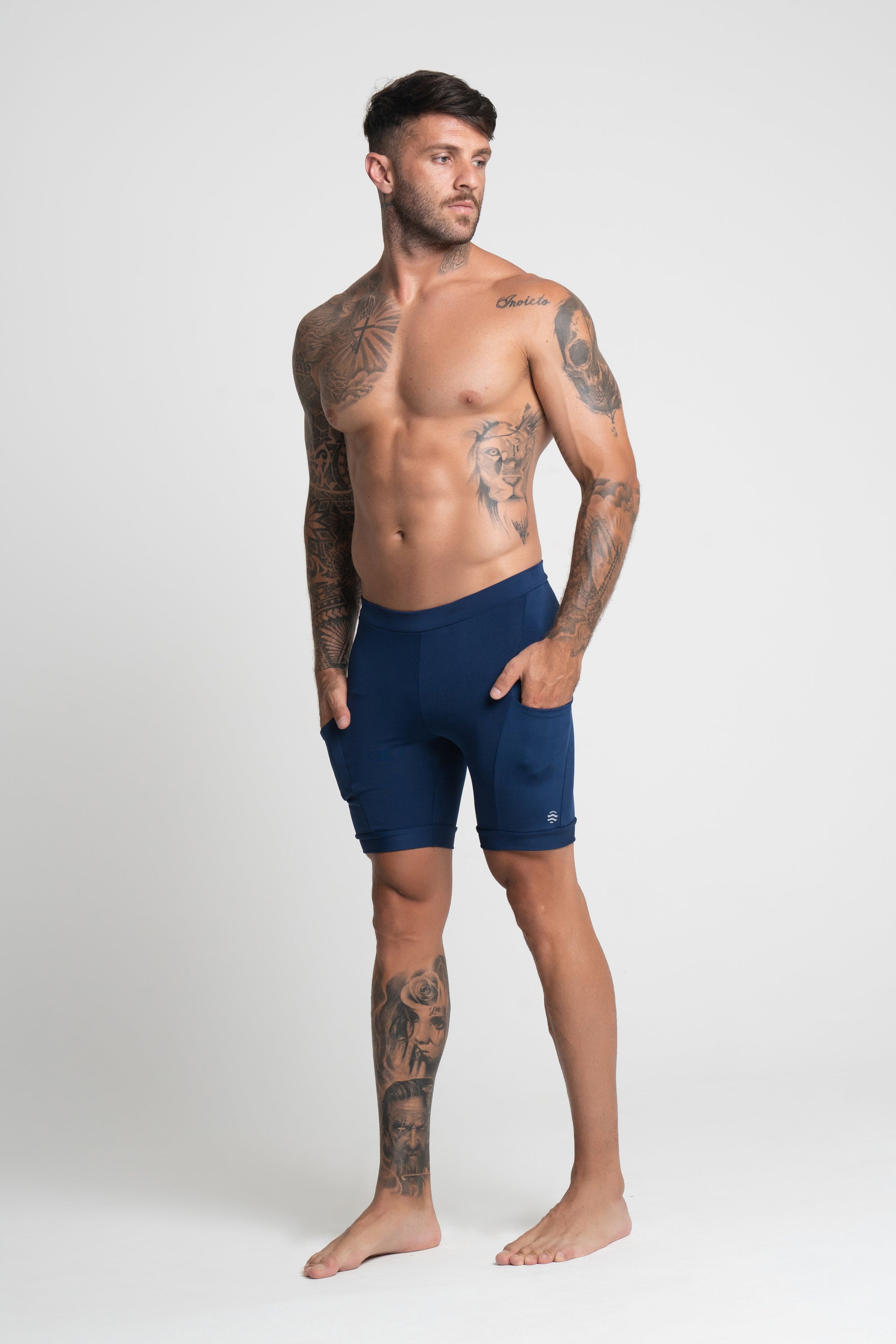 Bermuda de Compressão Masculina Azul Marinho