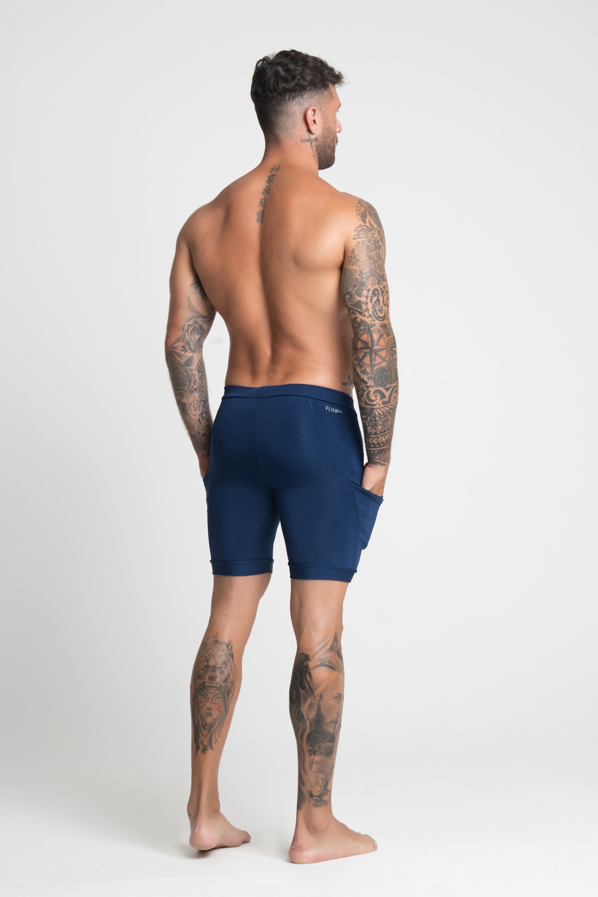 Bermuda de Compressão Masculina Azul Marinho