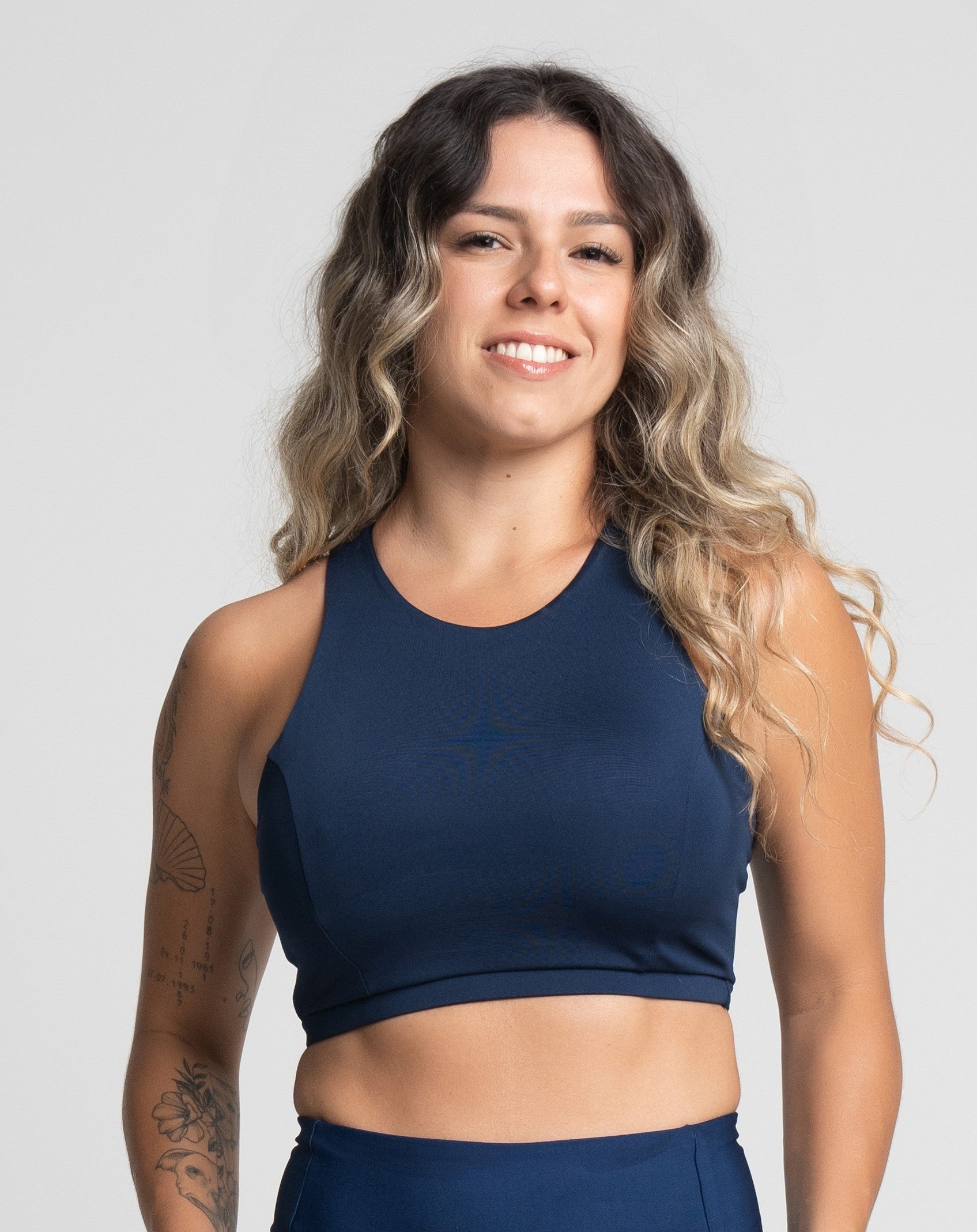 Top Flow Azul Marinho Personalizado