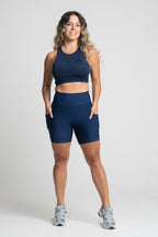 Bermuda de Compressão Feminina Azul Marinho