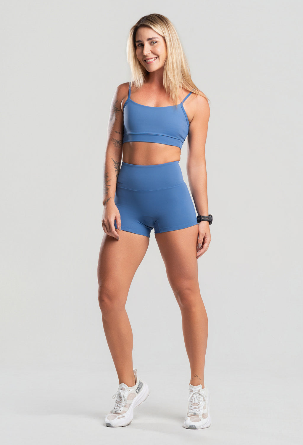 Conjunto Feminino Short+Top FlowFit Azul