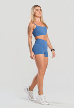 Conjunto Feminino Short+Top FlowFit Azul