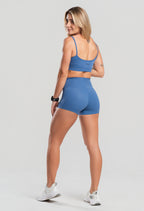 Conjunto Feminino Short+Top FlowFit Azul