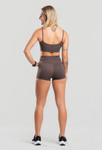 Conjunto Feminino Short+Top FlowFit Marrom