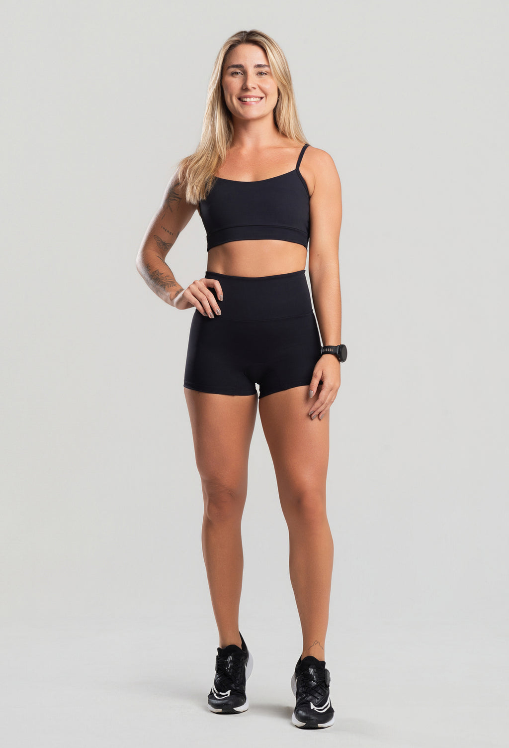 Conjunto Feminino Short+Top FlowFit Preto