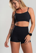 Conjunto Feminino Short+Top FlowFit Preto