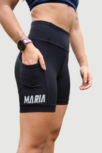 Bermuda de Compressão Feminina Preta Personalizada