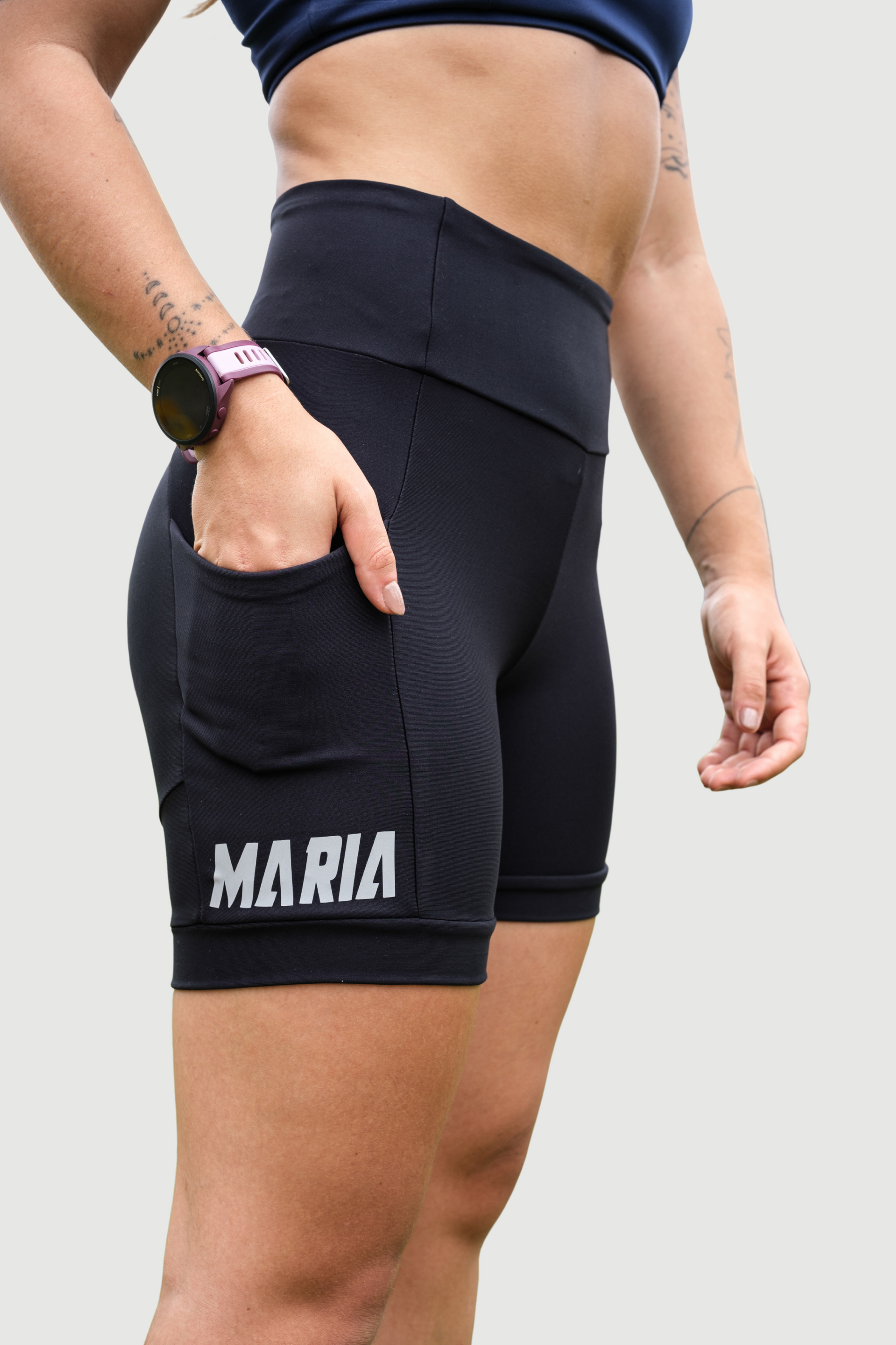 Bermuda de Compressão Feminina Preta Personalizada
